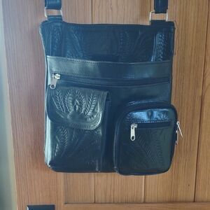 Tooled Leather Crossbody